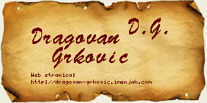 Dragovan Grković vizit kartica